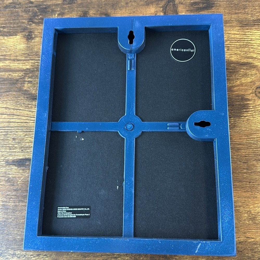 NWT Metal Blue Picture Framed 8” x 10”